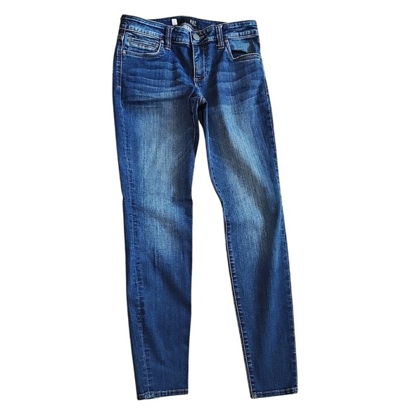 Kut from the Kloth Denim - KUT from the Kloth Womens Size 4 Dark Wash Skinny Jeans Whiskered Stretch Denim